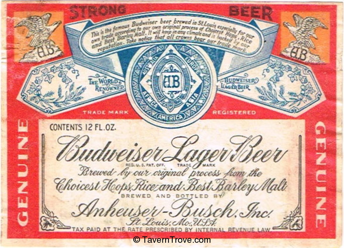 Budweiser Lager Beer