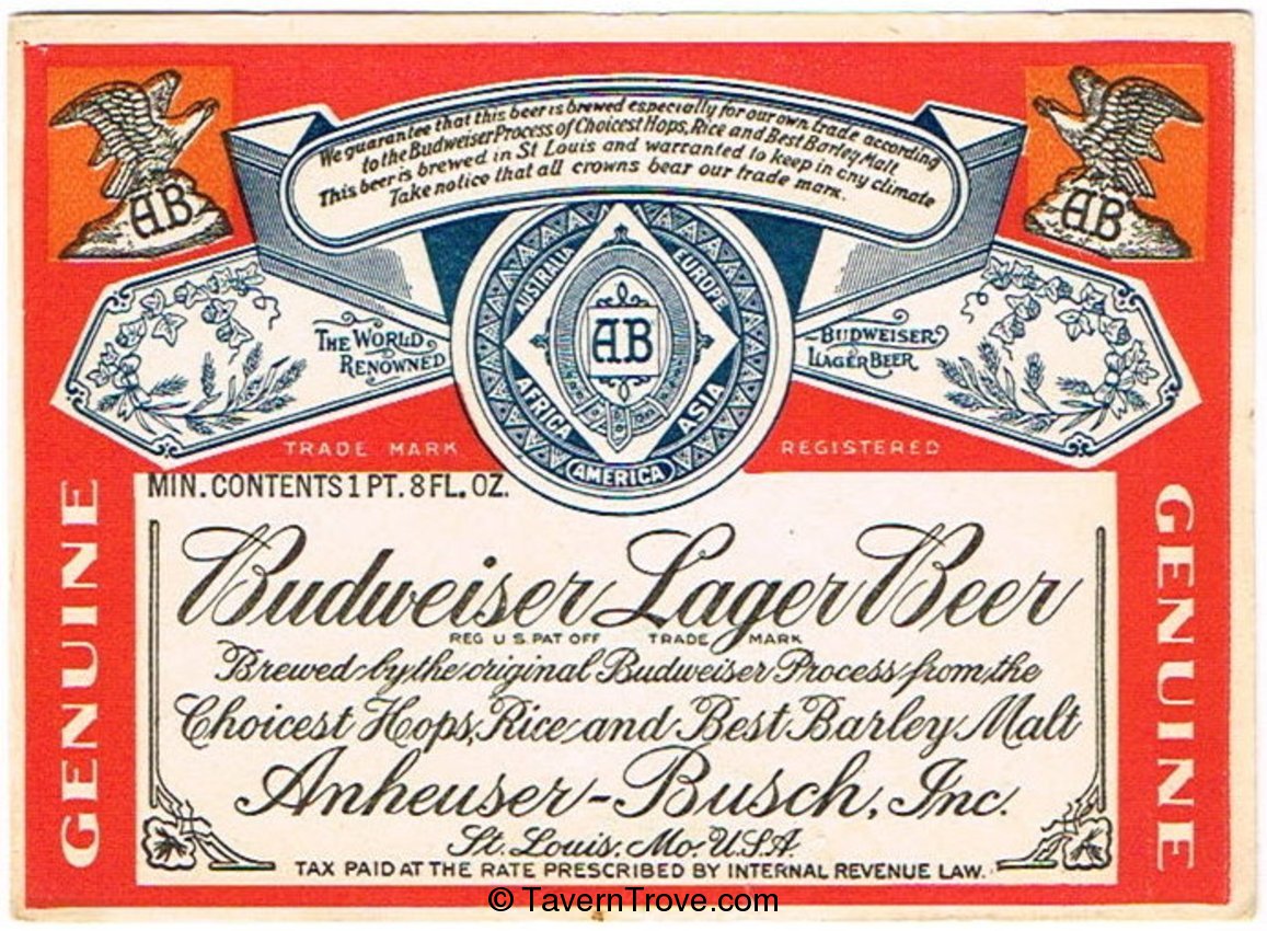 Budweiser Lager Beer