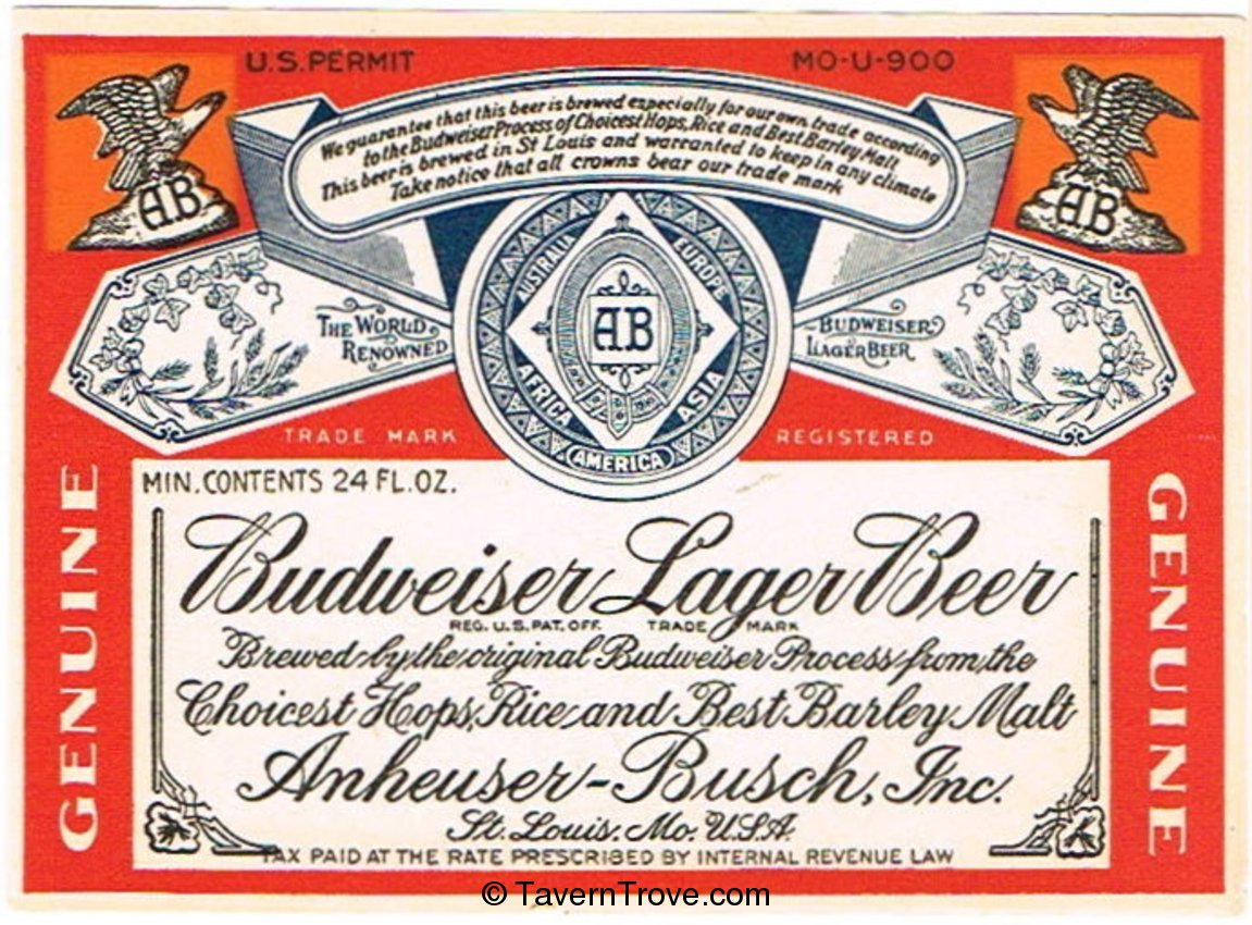 Budweiser Lager Beer