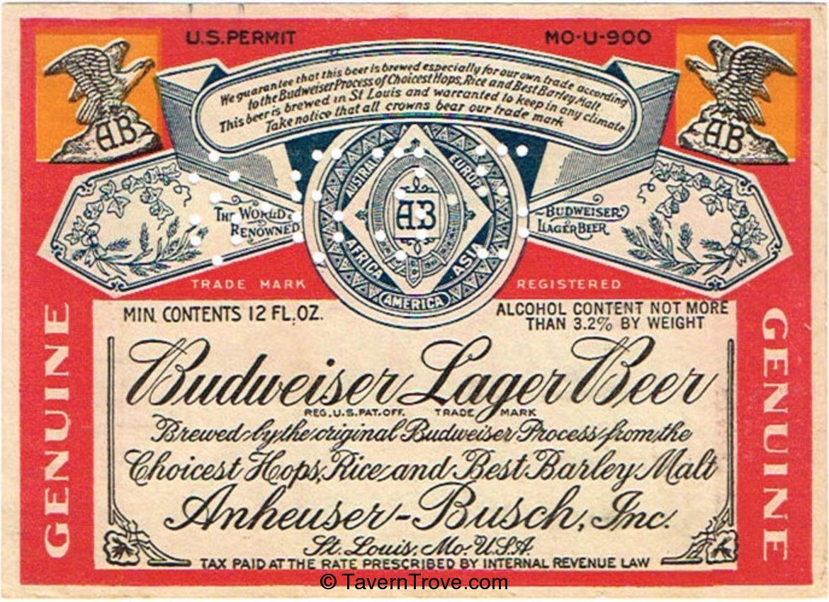 Budweiser Lager Beer