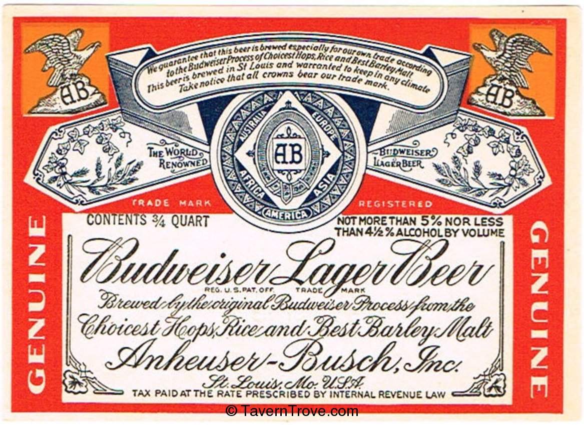 Budweiser Lager Beer