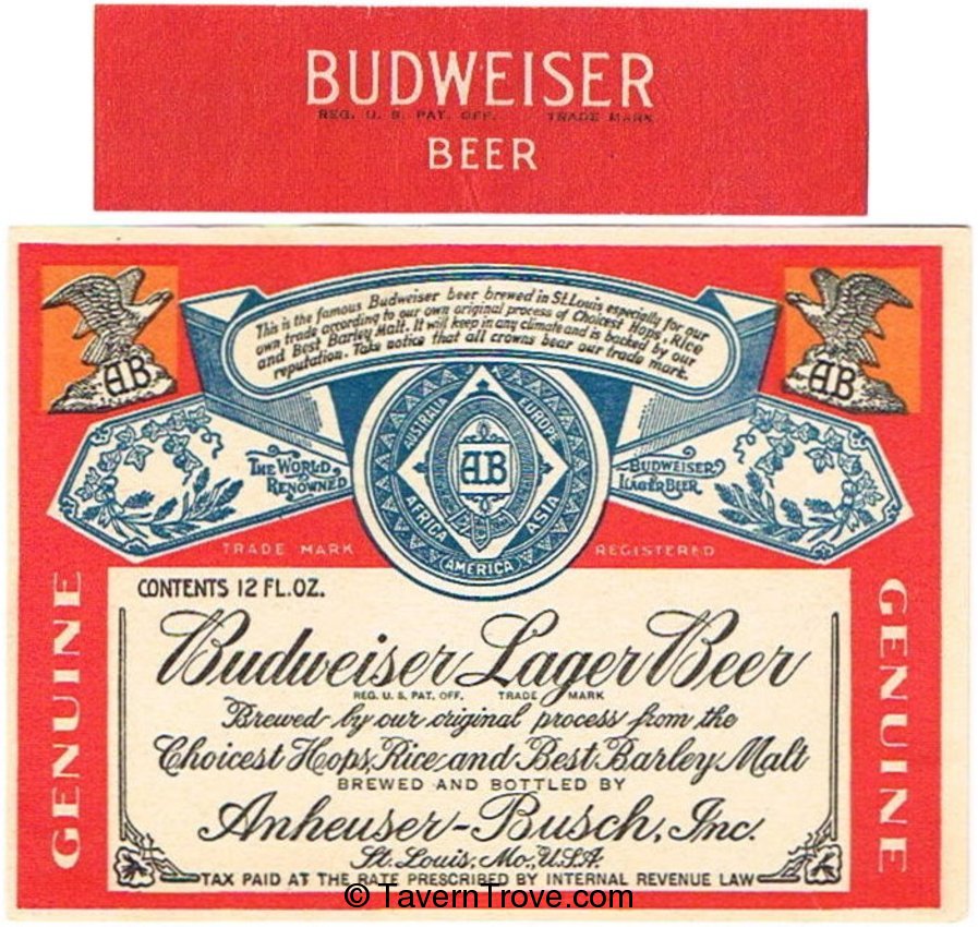 Budweiser Lager Beer