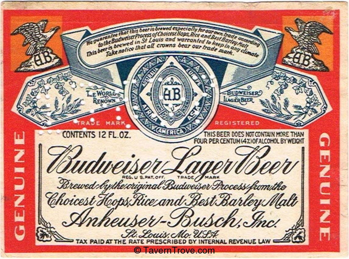 Budweiser Lager Beer