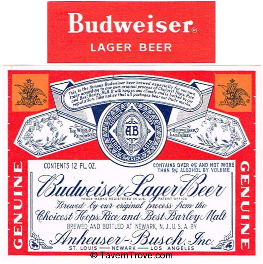 Budweiser Lager Beer