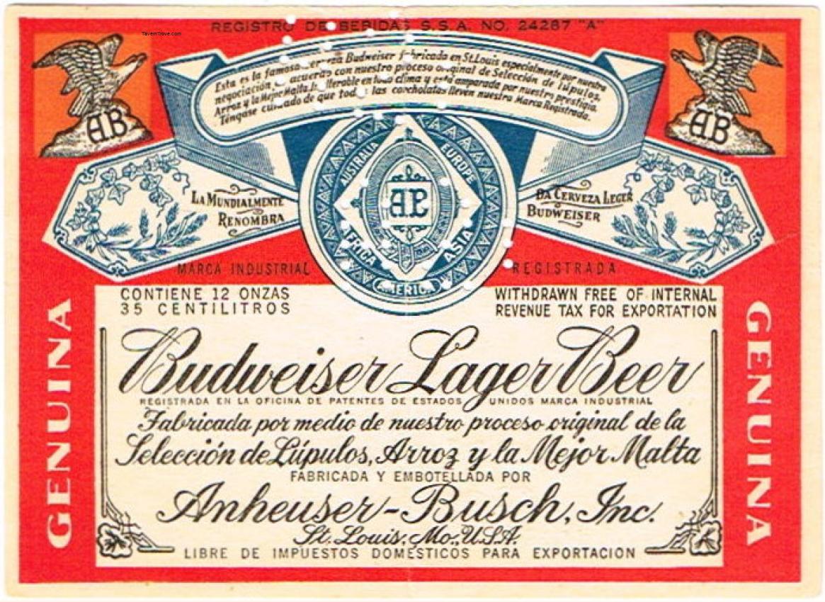 Budweiser Lager Beer