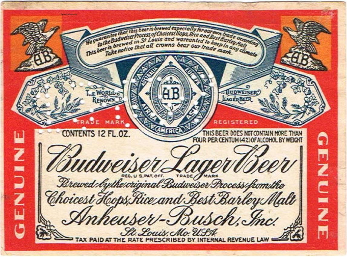 Budweiser Lager Beer