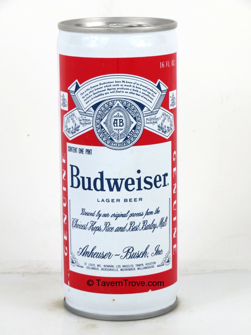 Item 96678 1973 Budweiser Lager Beer Tab Top Can T14315