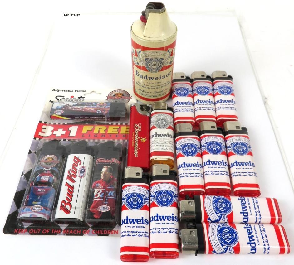 Budweiser Lighters lot of Seventeen