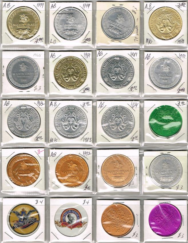 Budweiser Mardi Gras Doubloons Lot of Twenty