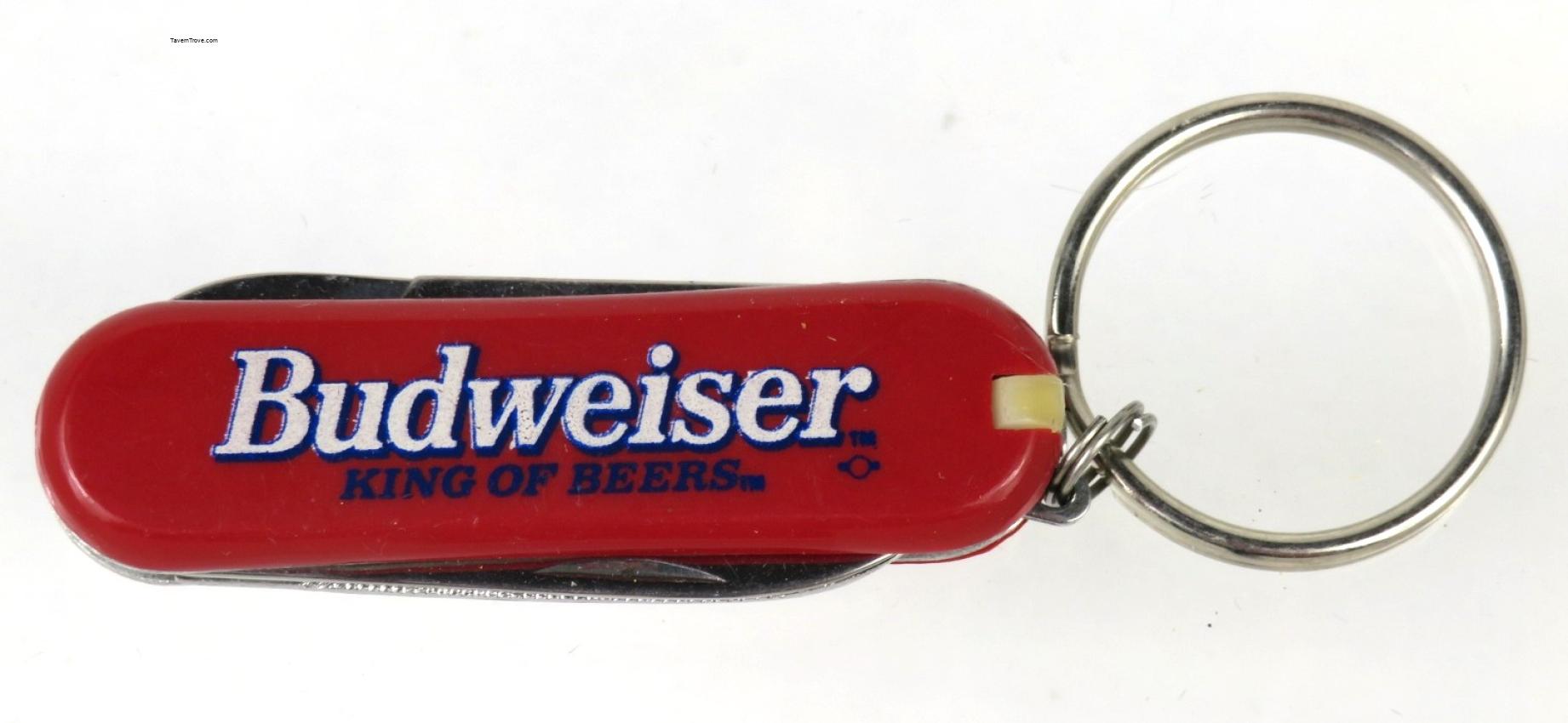 Budweiser Red/White Keychain
