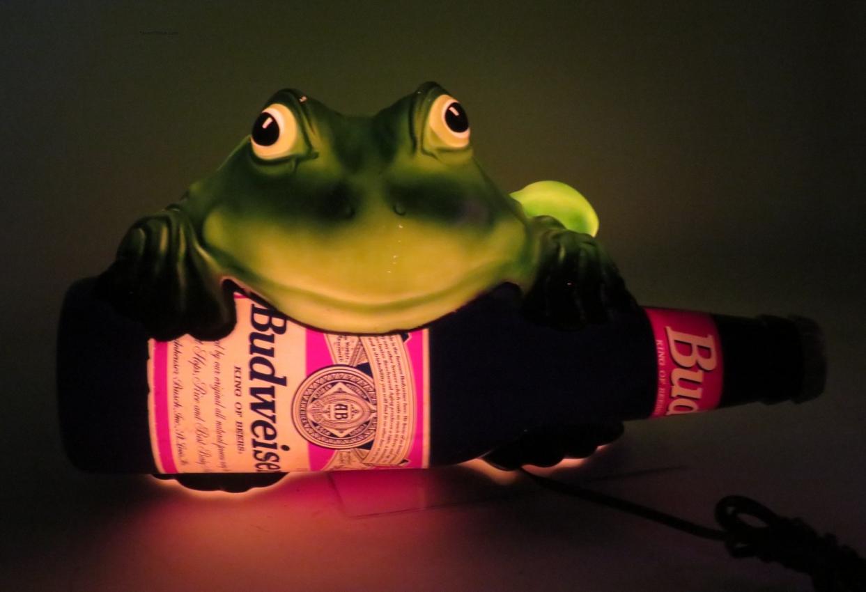 Budweiser Talking Frog Moton Sensor Lighted