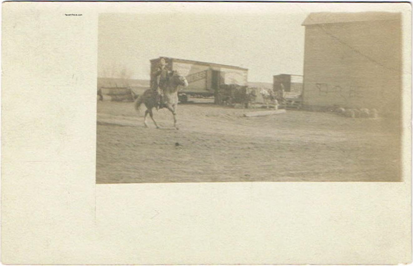 Budweiser Train Car and Cowboy