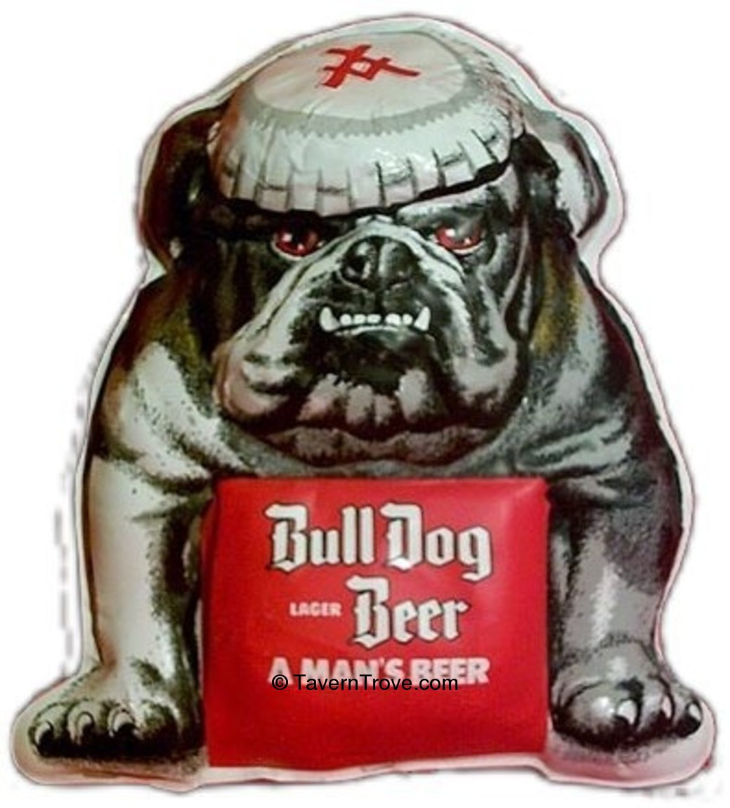 Item #77143 1958 Bull Dog Lager Beer Metal Sign