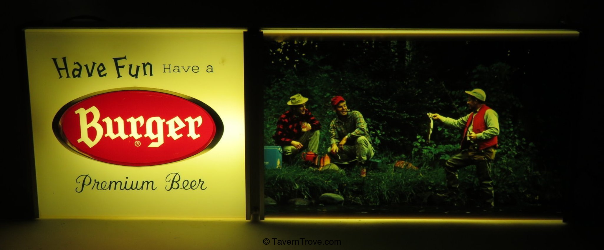 Burger Beer Camping Lighted Sign