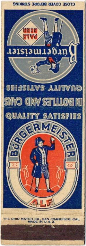 Burgermeister Pale Beer/Ale (Blue Rev.) Dupe