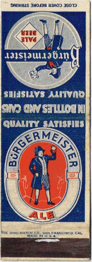 Burgermeister Pale Beer/Ale (Blue Rev.) Dupe