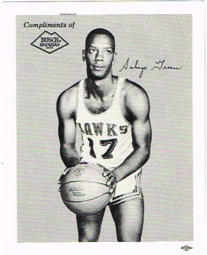 Busch Bavarian Beer Sihugo Green Hawks Basketball Card