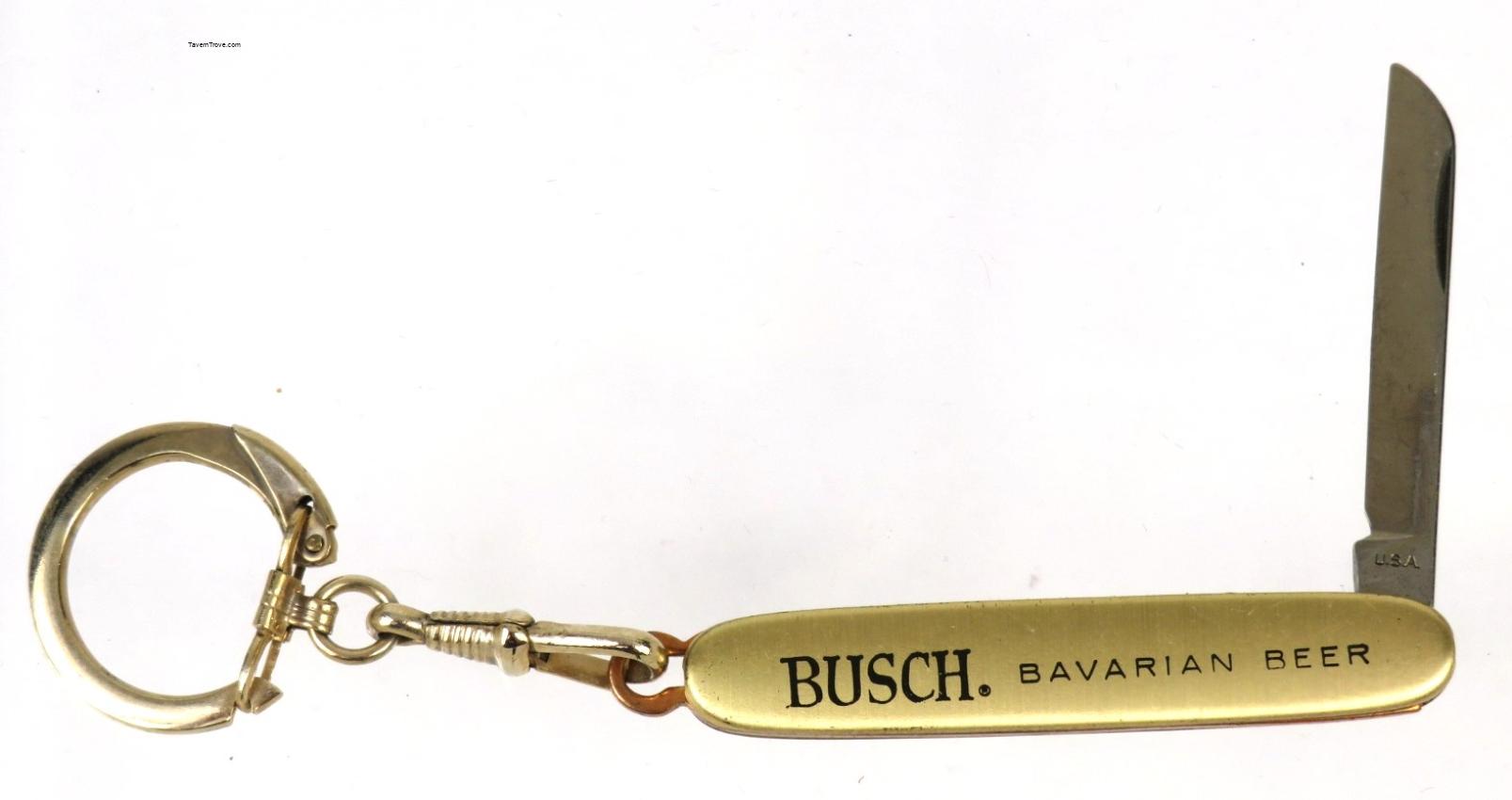 Busch Bavarian Beer Gold Keychain