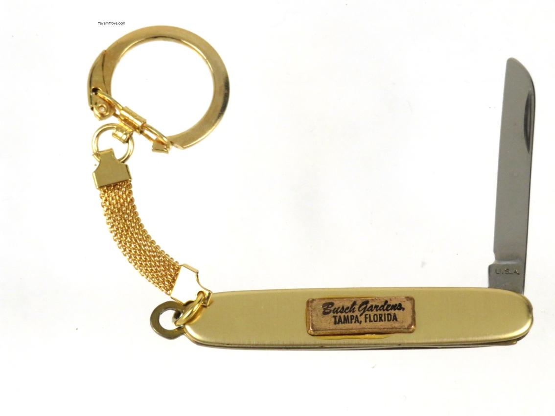 Busch Gardens Gold Keychain