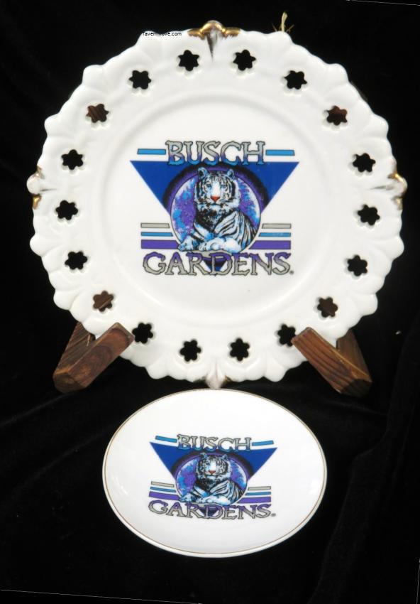 Busch Gardens Lot of Two Cabinet Plates