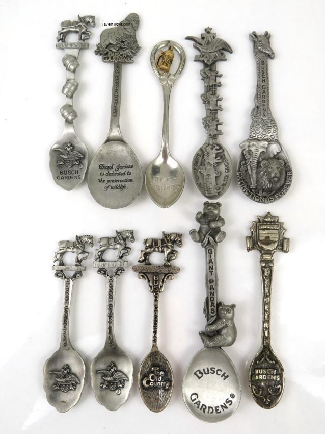 Busch Gardens Souvenir Spoons Lot of TEN