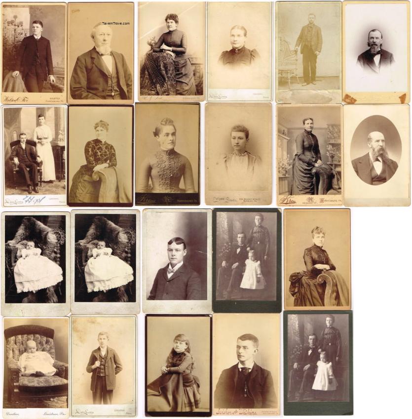 Cabinet Card Portraits Lot of 22