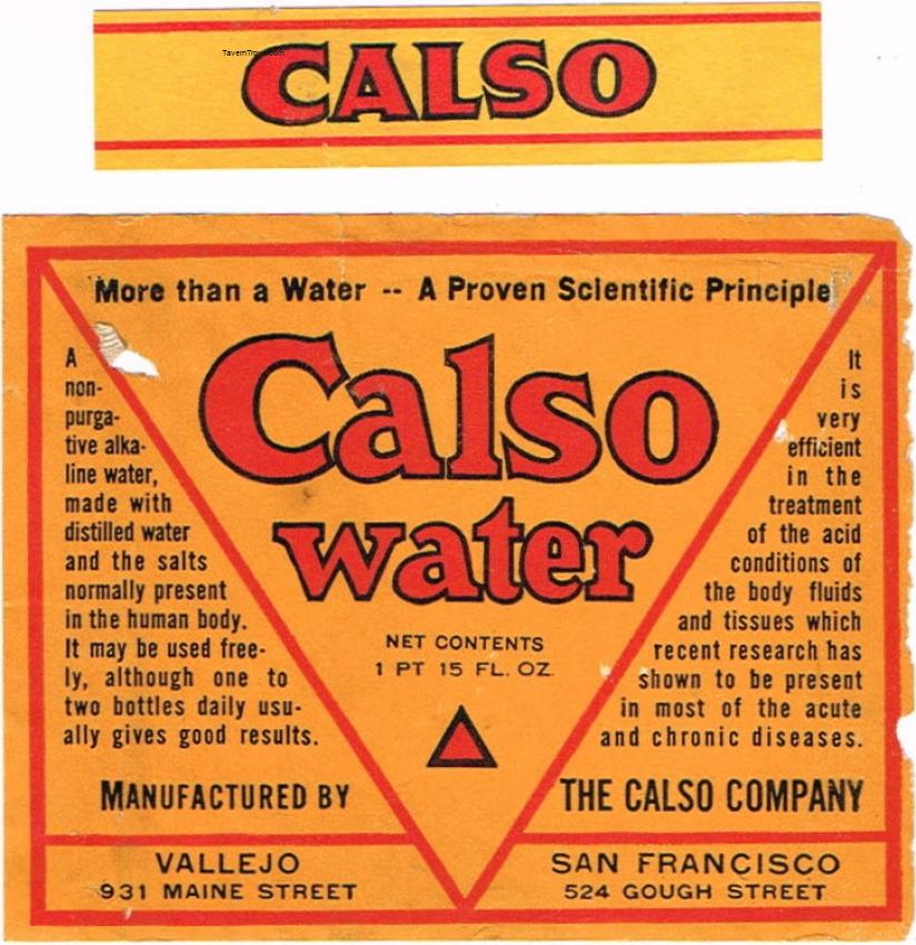 Calso Water San Francisco California