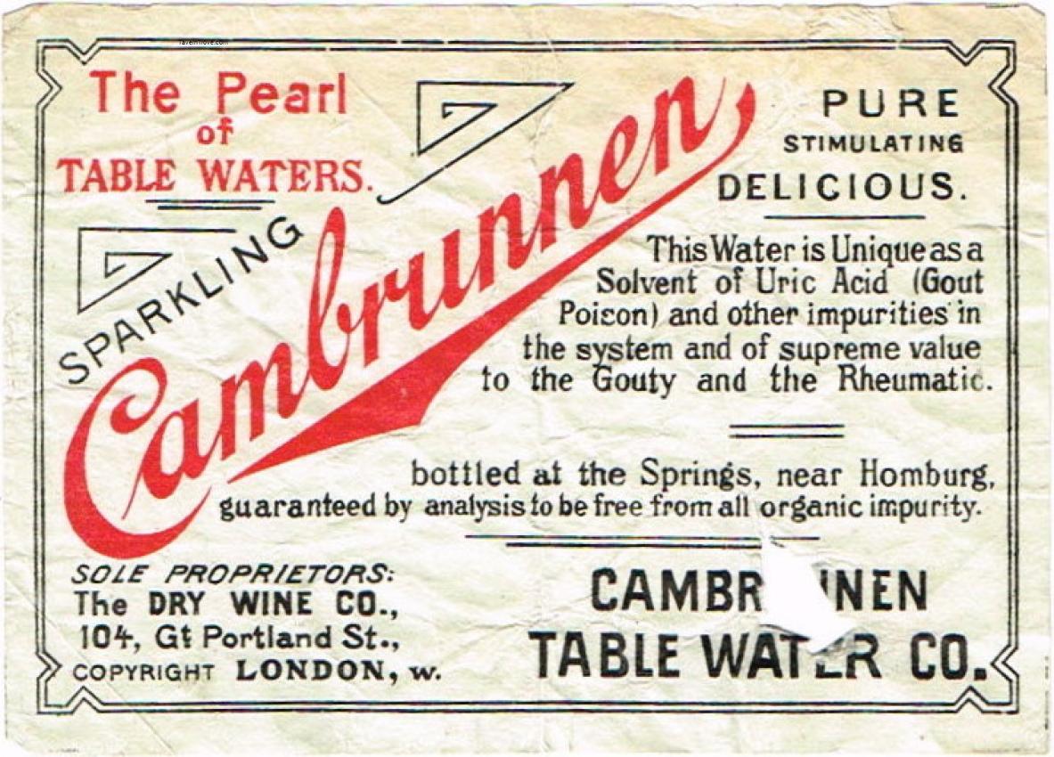 Cambrunnen Table Water London England