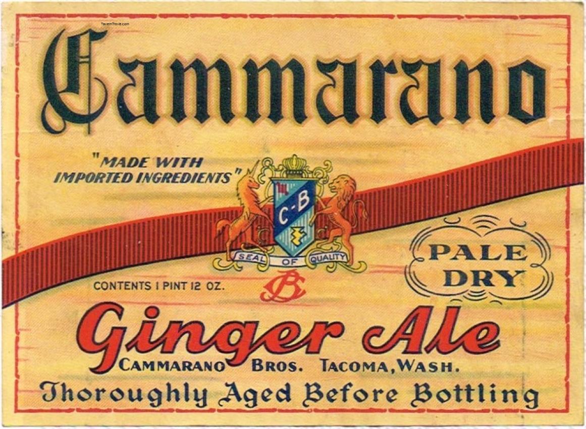 Cammarano Ginger Ale Tacoma Washington 28oz