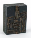 Can Bottle and Pilsner Glass Print Block