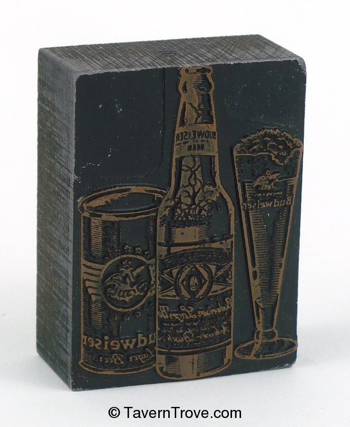 Can Bottle and Pilsner Glass Print Block