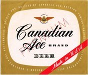 Canadian Ace Brand Beer