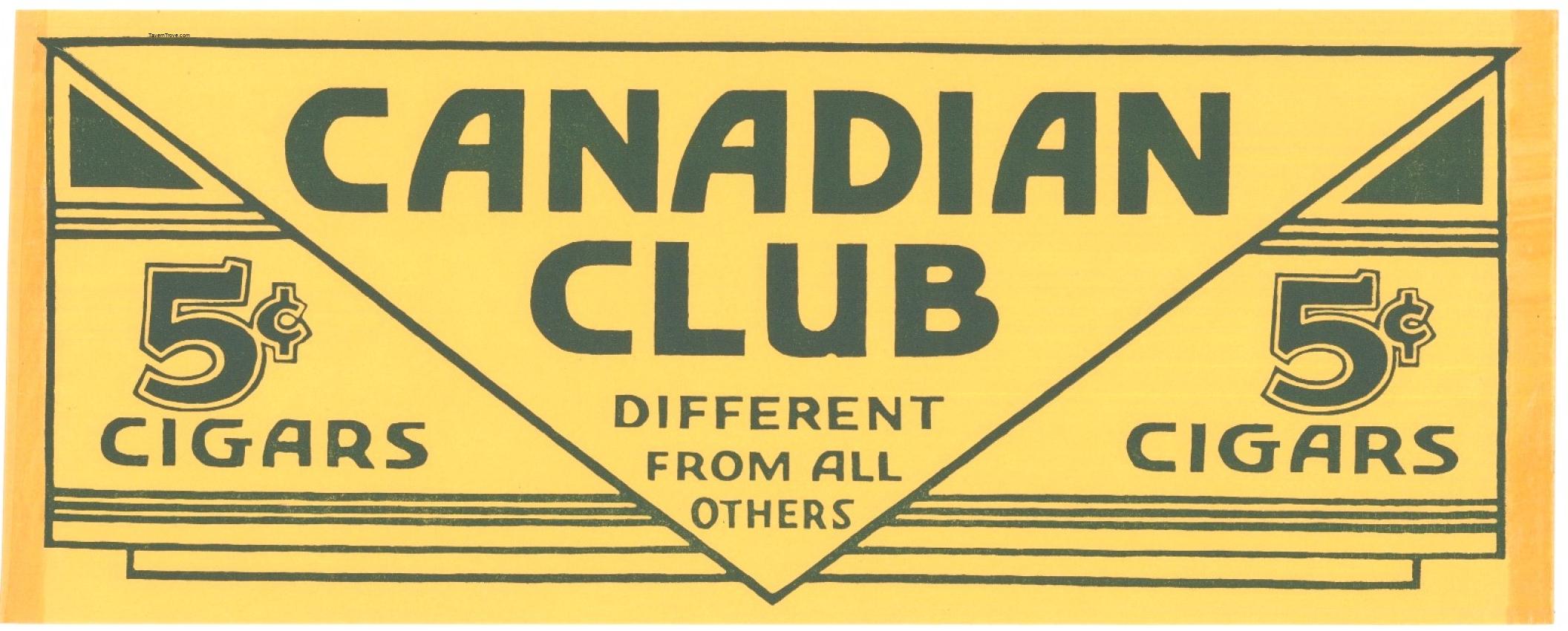 Canadian Club 5¢ Cigars Paper Tacker