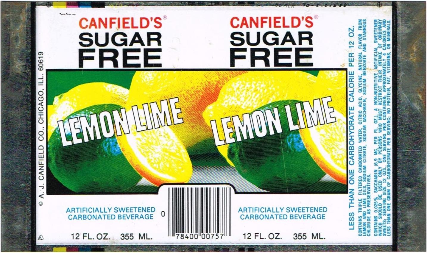 Canfield's Lemon Lime Soda Diet (sheet)