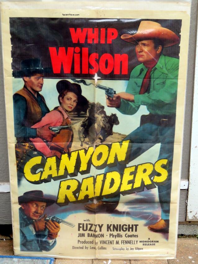 Canyon Raiders Whip Wilson & Phyllis Coates Western Movie Poster