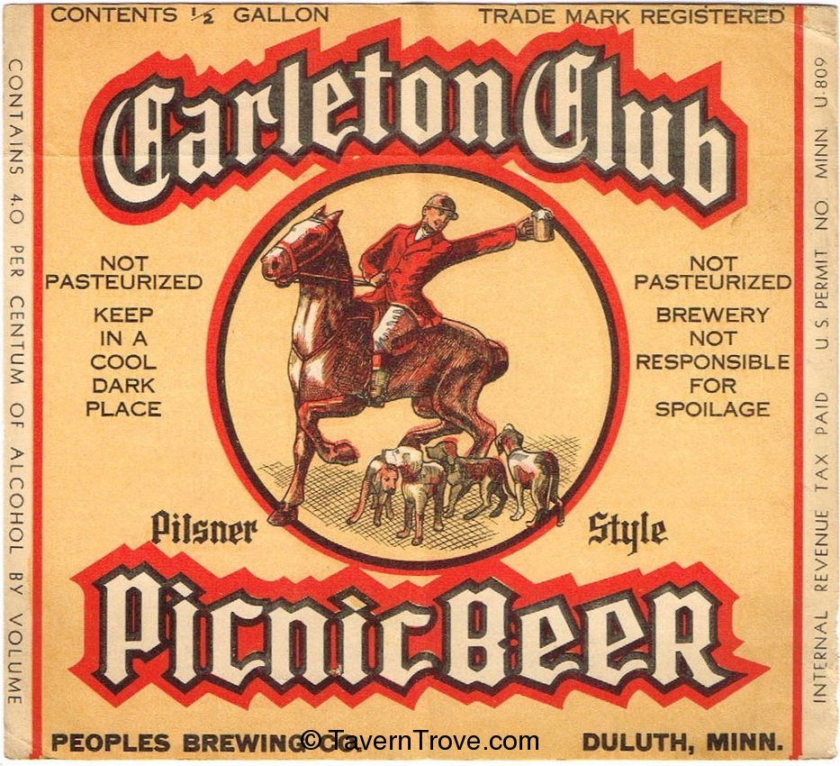 Carleton Club Picnic Beer