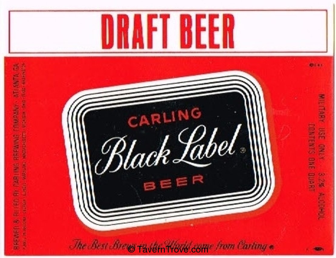 Carling Black Label  Draft Beer