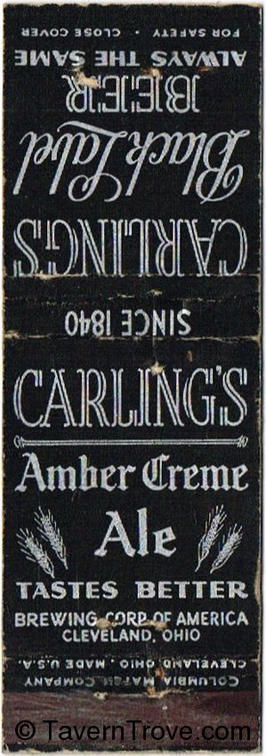 Carling's Black Label Beer/Amber Creme Ale