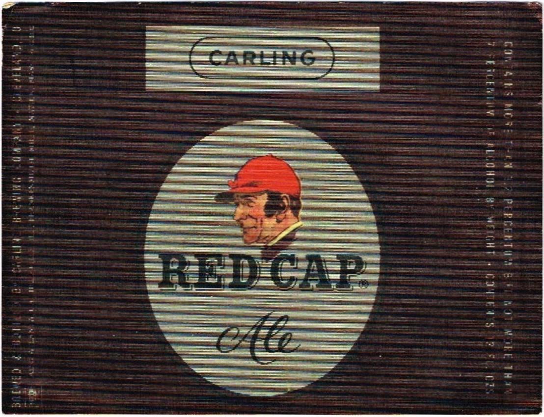 Carling Red Cap Ale (textured brown foil)