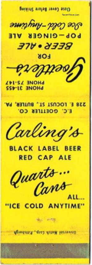 Black Label Beer/Red Cap Ale and Rolling Rock