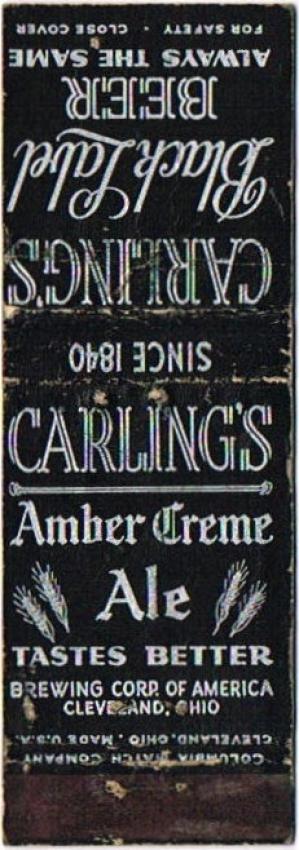 Carling's Black Label Beer/Amber Creme Ale