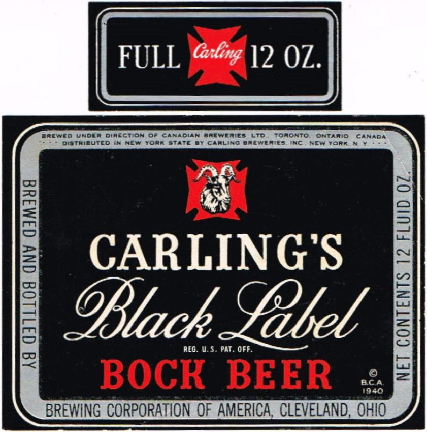 Carling's Black Label Bock Beer Dupe