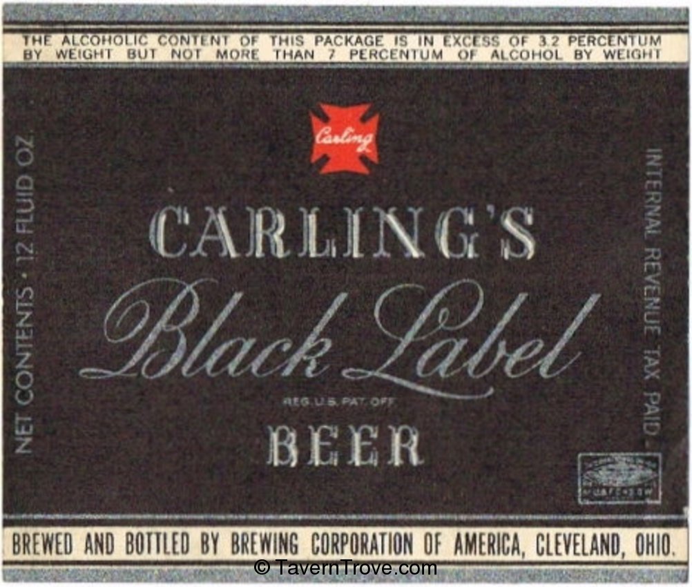 Carling's Black Label Beer