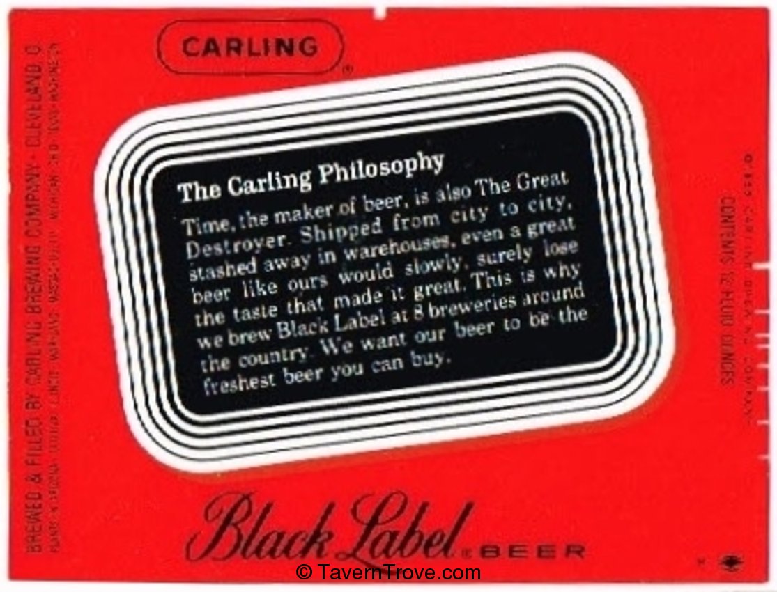 Carling's Black Label Beer