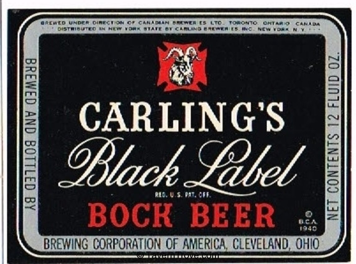 Carling's Black Label Bock Beer
