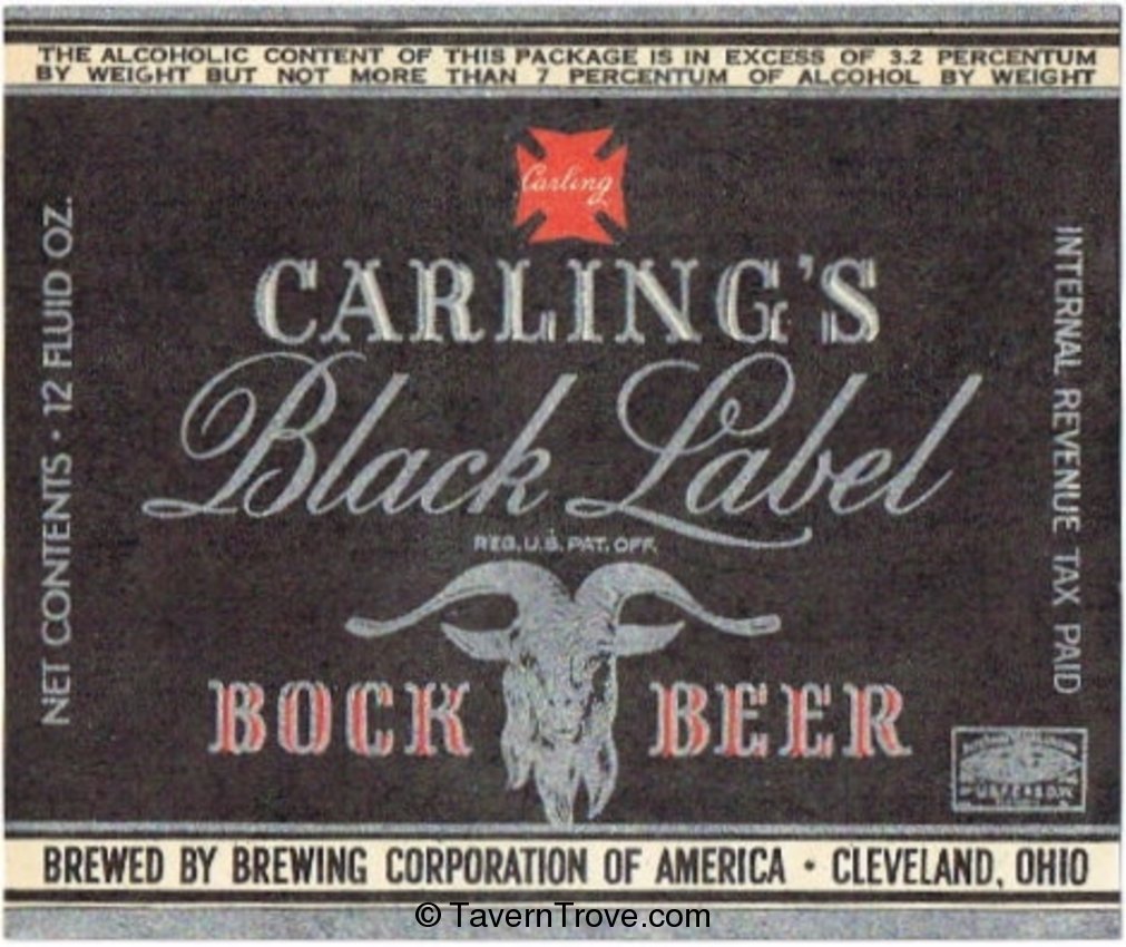 Carling's Black Label Bock Beer