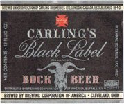 Carling's Black Label Bock Beer