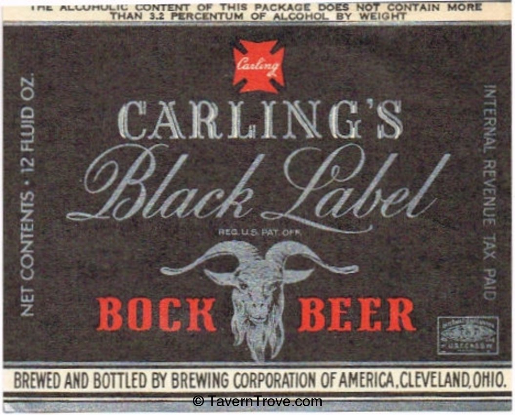 Carling's Black Label Bock Beer