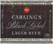 Carling's Black Label Lager Beer