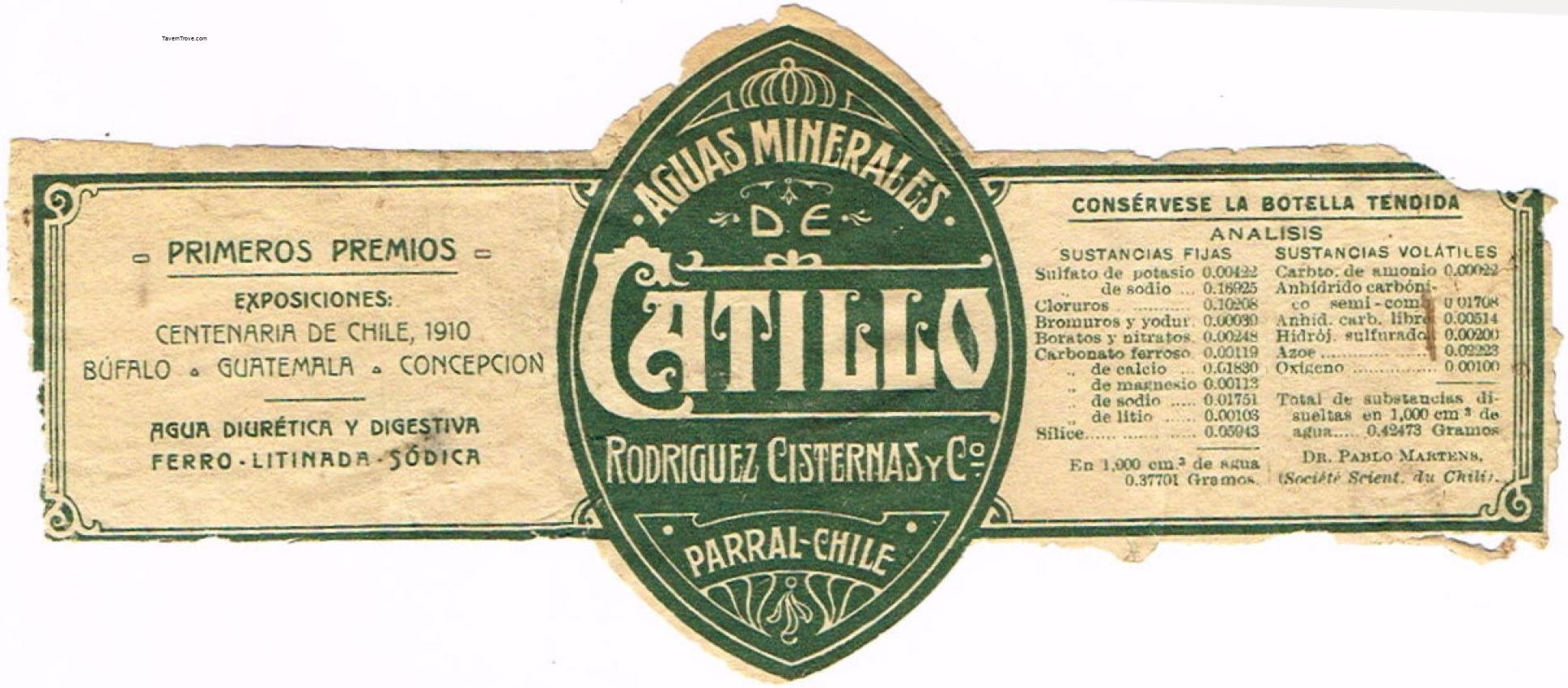 Catillo Mineral Water Rodriguez Cistewrnas Parral Chile